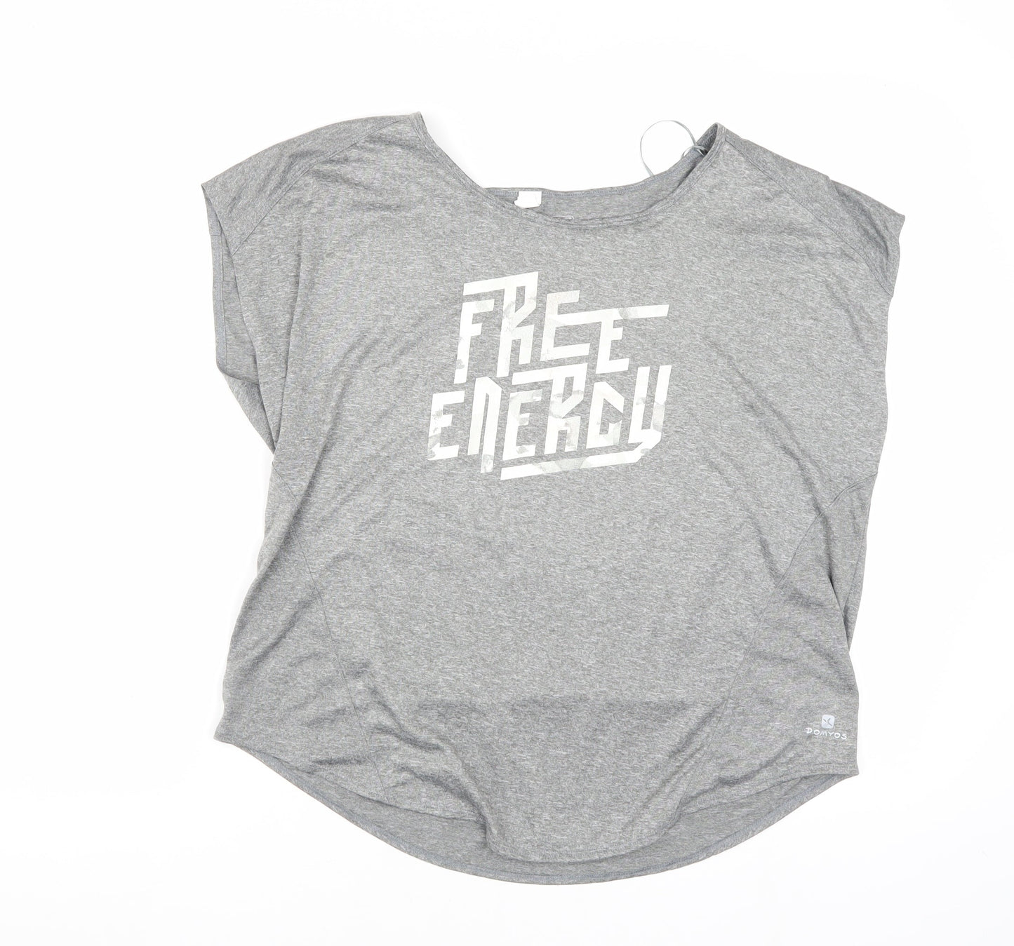 Decathlon Women's Grey Relaxed Activewear T-Shirt