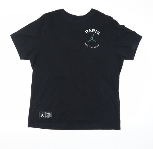 Jordan Men's Black Graphic Sports T-Shirt Size L