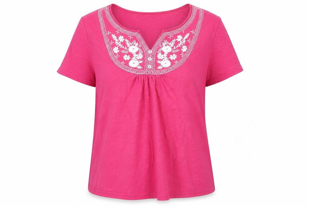 Womens UK Size M Isle Pink  T-Shirt