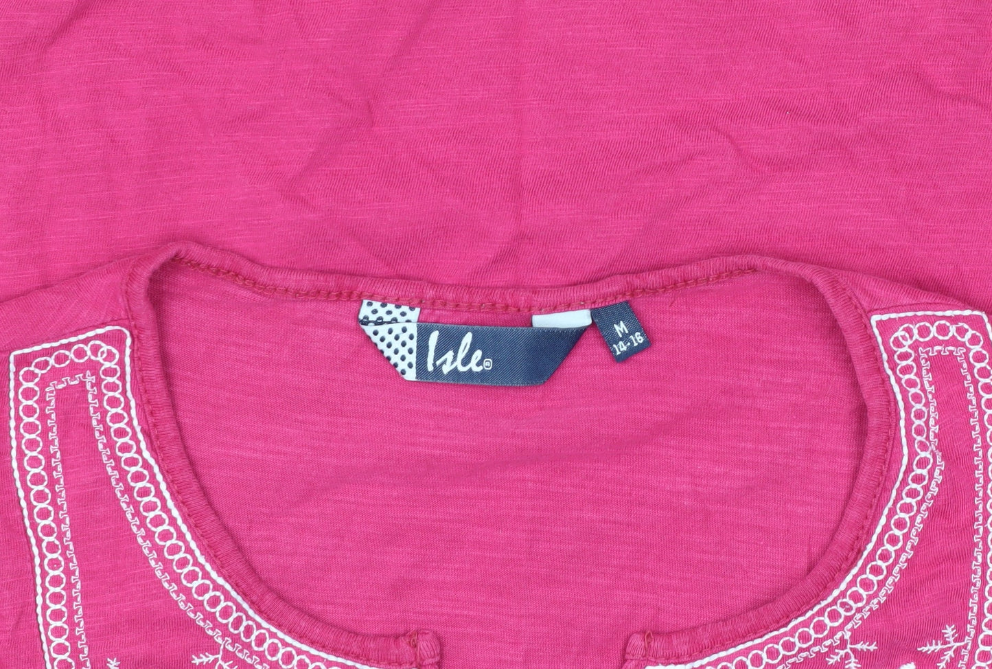 Womens UK Size M Isle Pink  T-Shirt