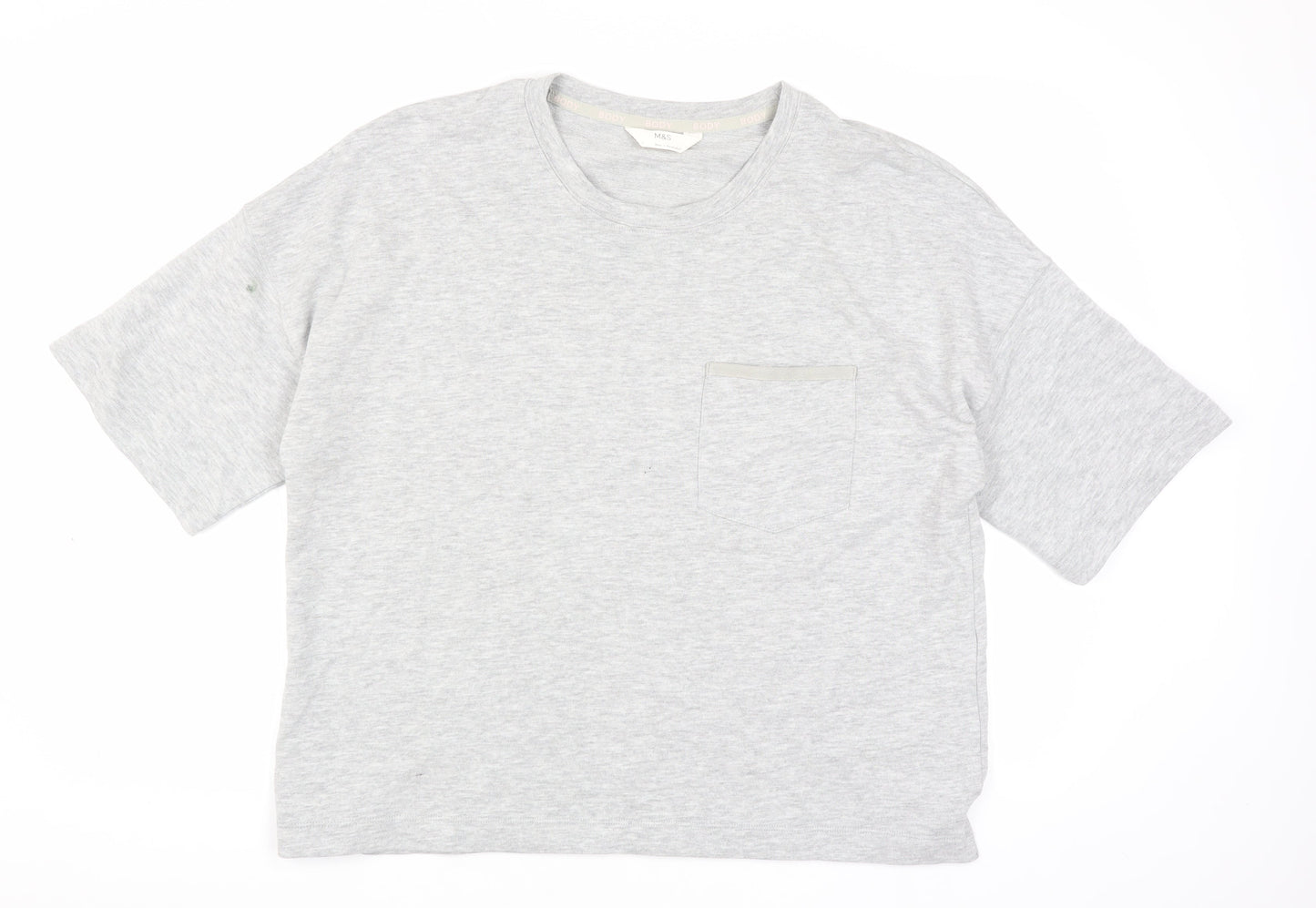 Womens UK Size L Marks and Spencer Grey Basic T-Shirt