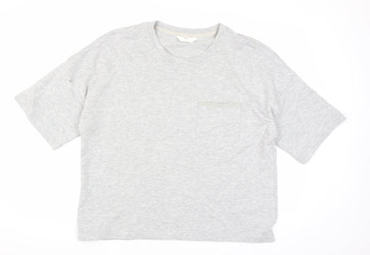 Womens UK Size L Marks and Spencer Grey Basic T-Shirt