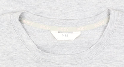 Womens UK Size L Marks and Spencer Grey Basic T-Shirt