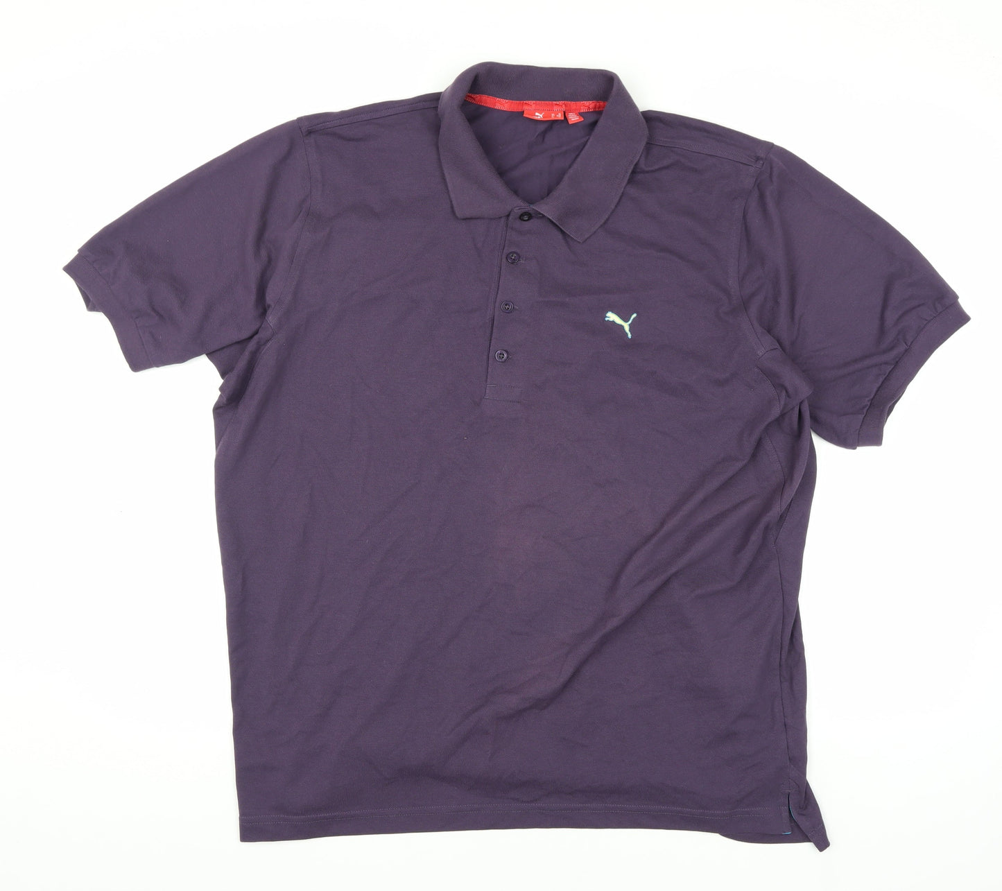 Puma Men's Purple XL Polo Shirt Logo Casual