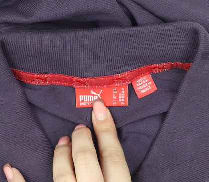 Puma Men's Purple XL Polo Shirt Logo Casual