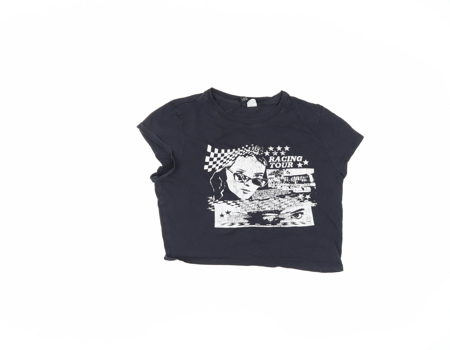 Womens UK Size 12 Divided Black  T-Shirt