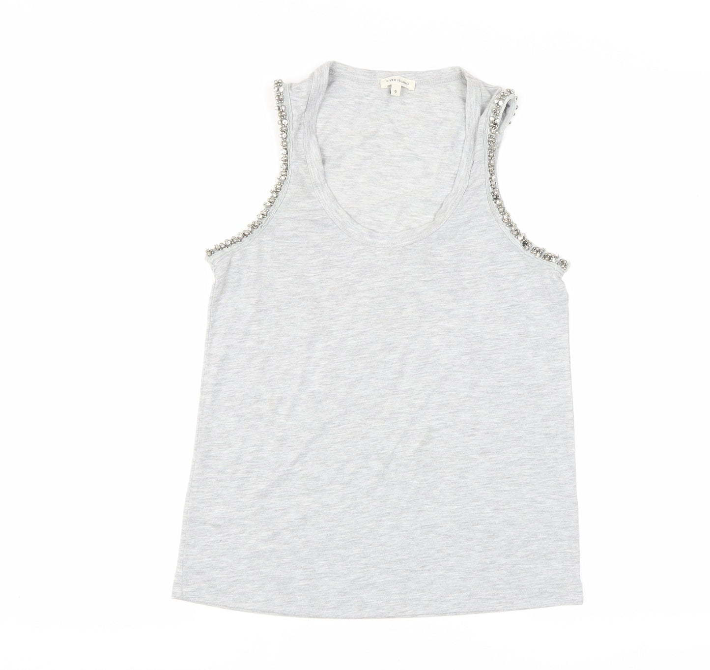 Womens UK Size 6 River Island Grey  Tank