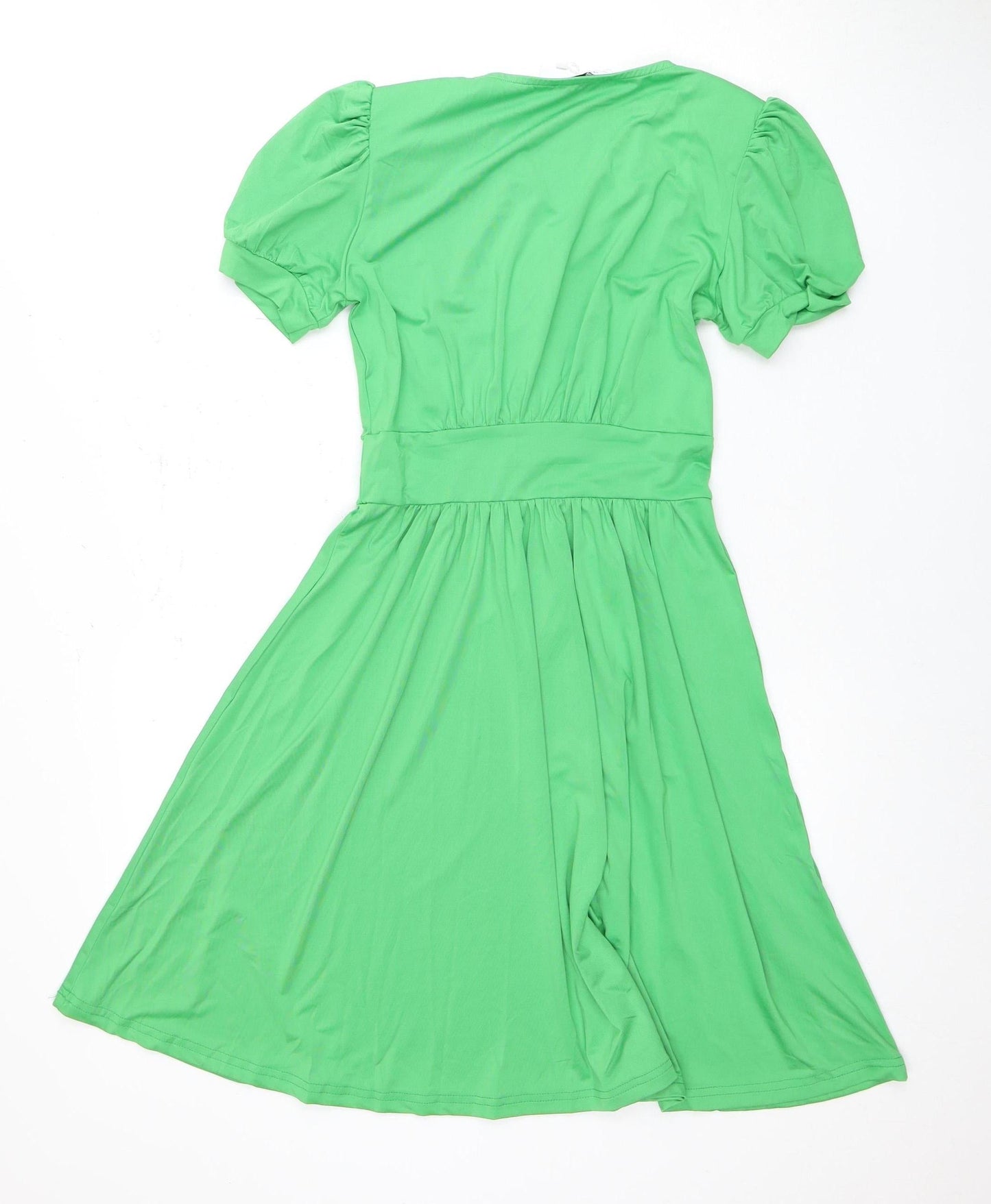 BY SWAN Green A-Line Dress - Women Size S, Summer Essential
