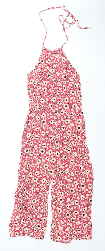 New Look Women's Multicoloured Floral Jumpsuit Size 6