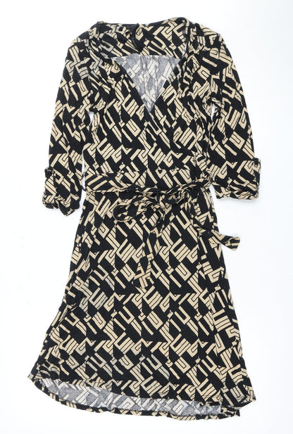 Next Women's Black Geometric Dress, Size 12