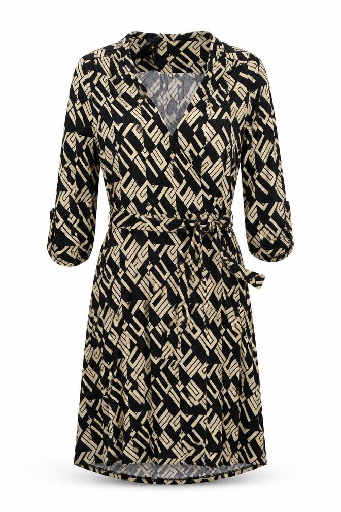 Next Women's Black Geometric Dress, Size 12