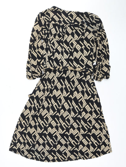 Next Women's Black Geometric Dress, Size 12