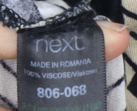 Next Women's Black Geometric Dress, Size 12