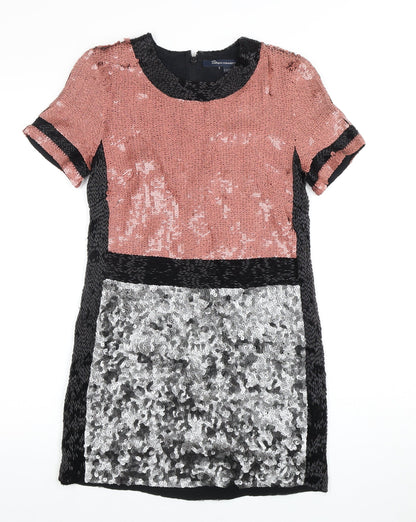 French Connection Women's Sequin Dress, Size 8, Multicoloured