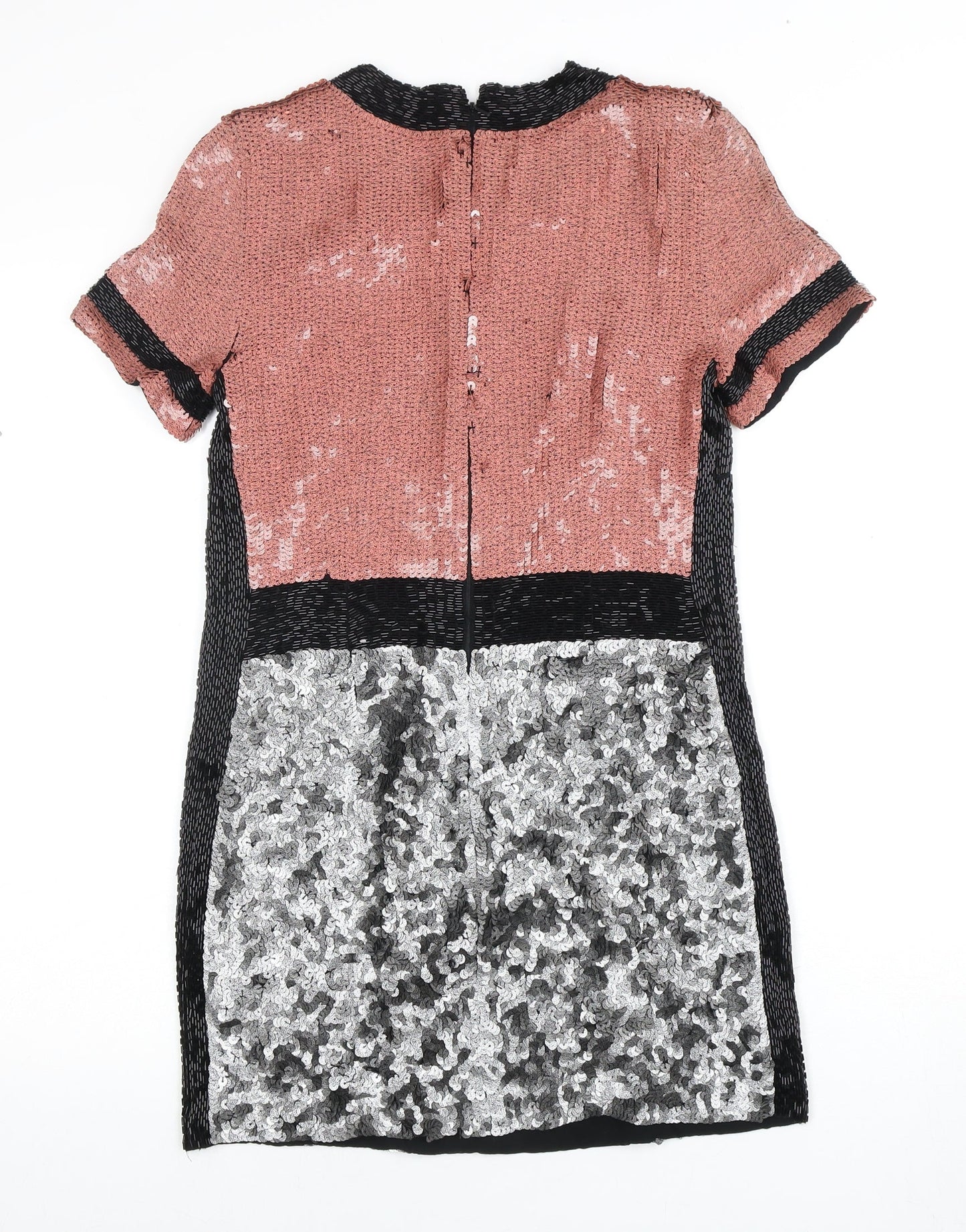 French Connection Women's Sequin Dress, Size 8, Multicoloured