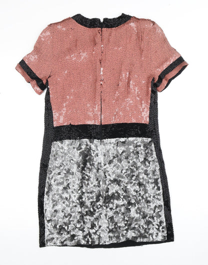 French Connection Women's Sequin Dress, Size 8, Multicoloured