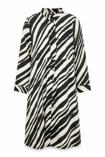 New Look Women’s Black Striped Long Sleeve Dress Size 16