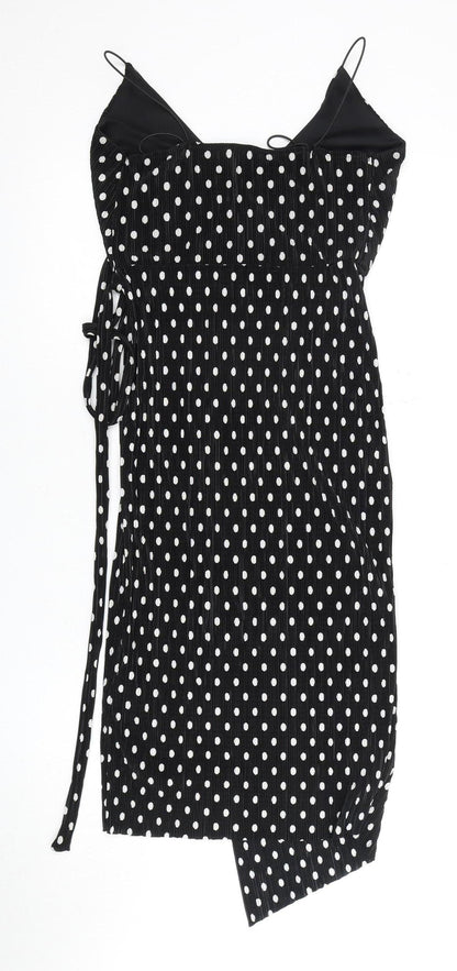 New Look Women's Black Polka Dot Dress Size 8