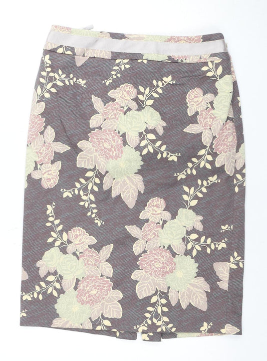 Coast Women's Multicoloured Floral Skirt - Size 10