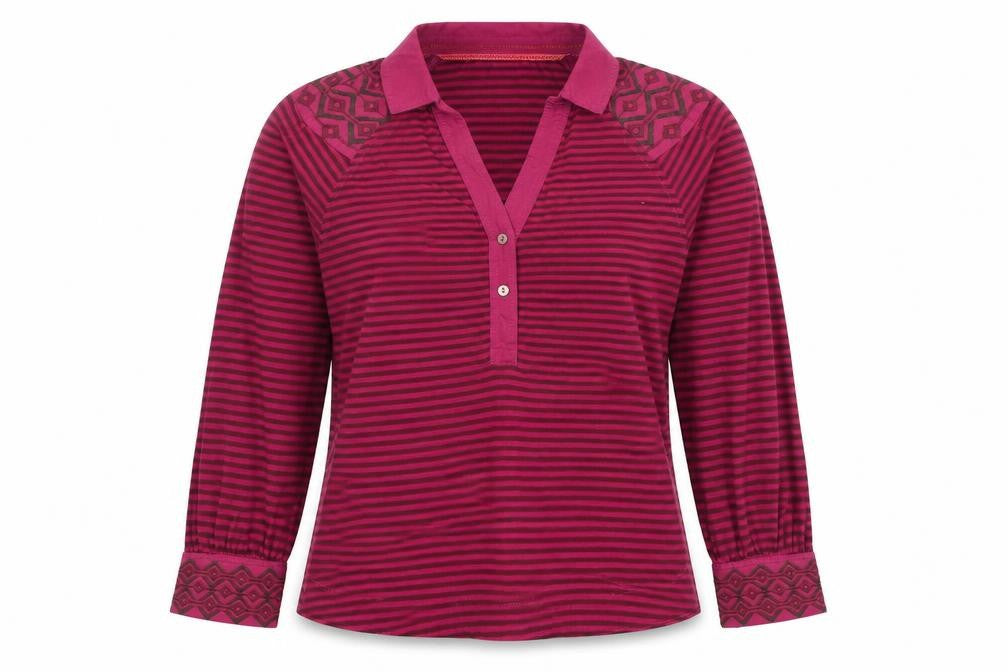 White Stuff Women's Multicoloured Polo Top, Size 10, Cotton