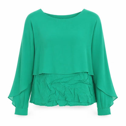 Womens UK Size 12 Zara Green Basic Blouse