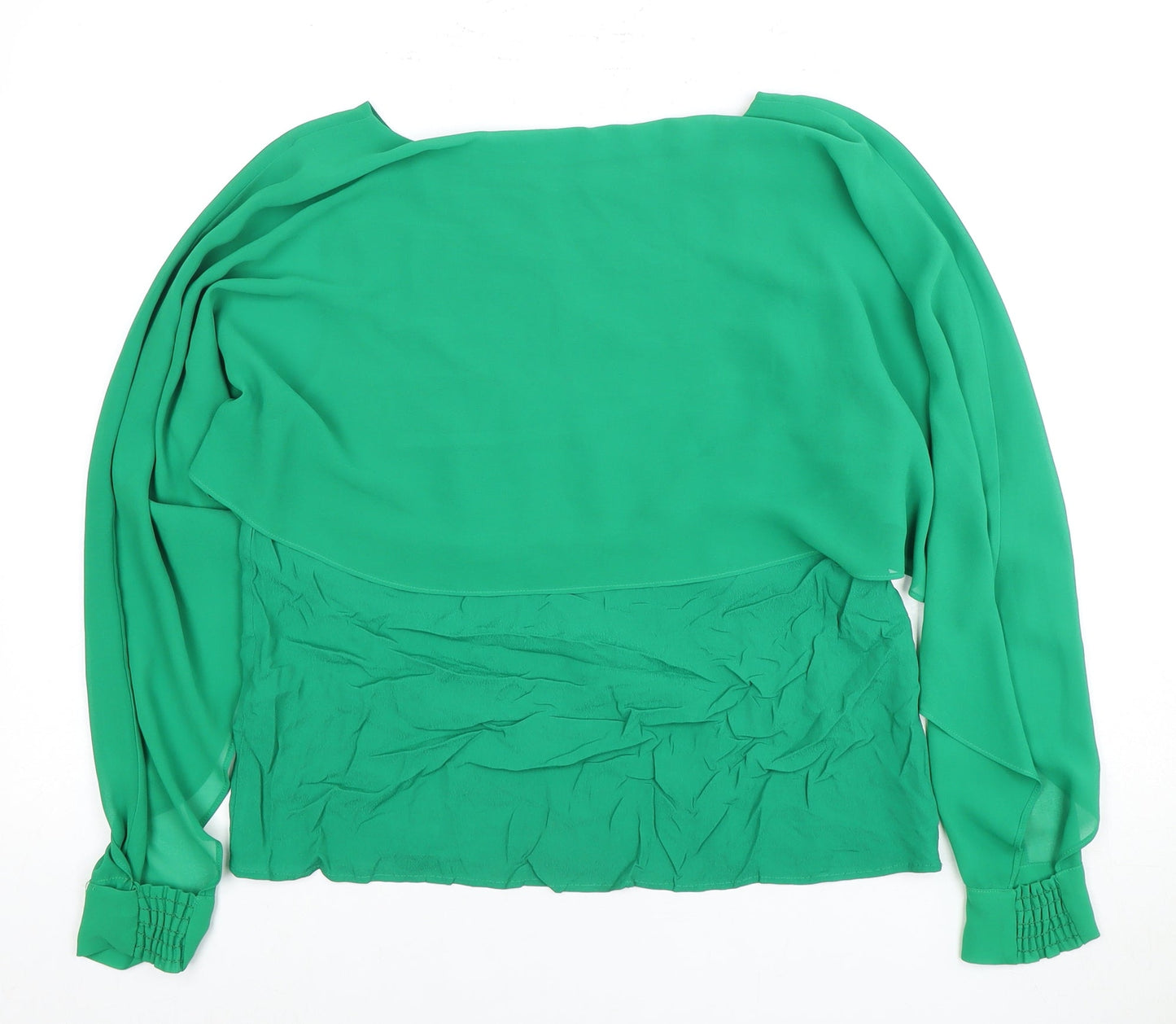 Womens UK Size 12 Zara Green Basic Blouse