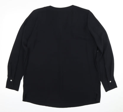 Womens UK Size 12 Marks and Spencer Black Basic Blouse