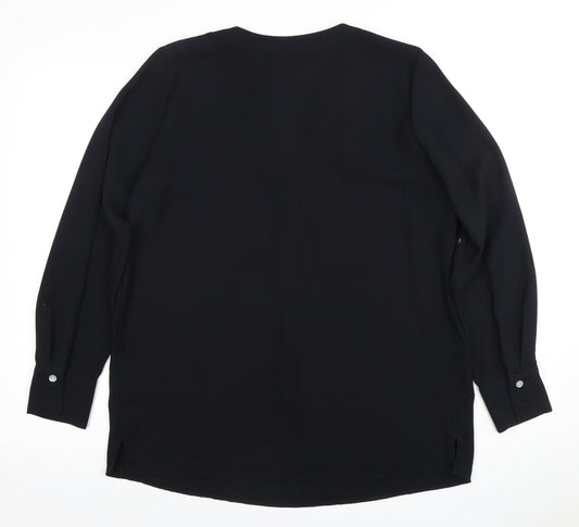 Womens UK Size 12 Marks and Spencer Black Basic Blouse