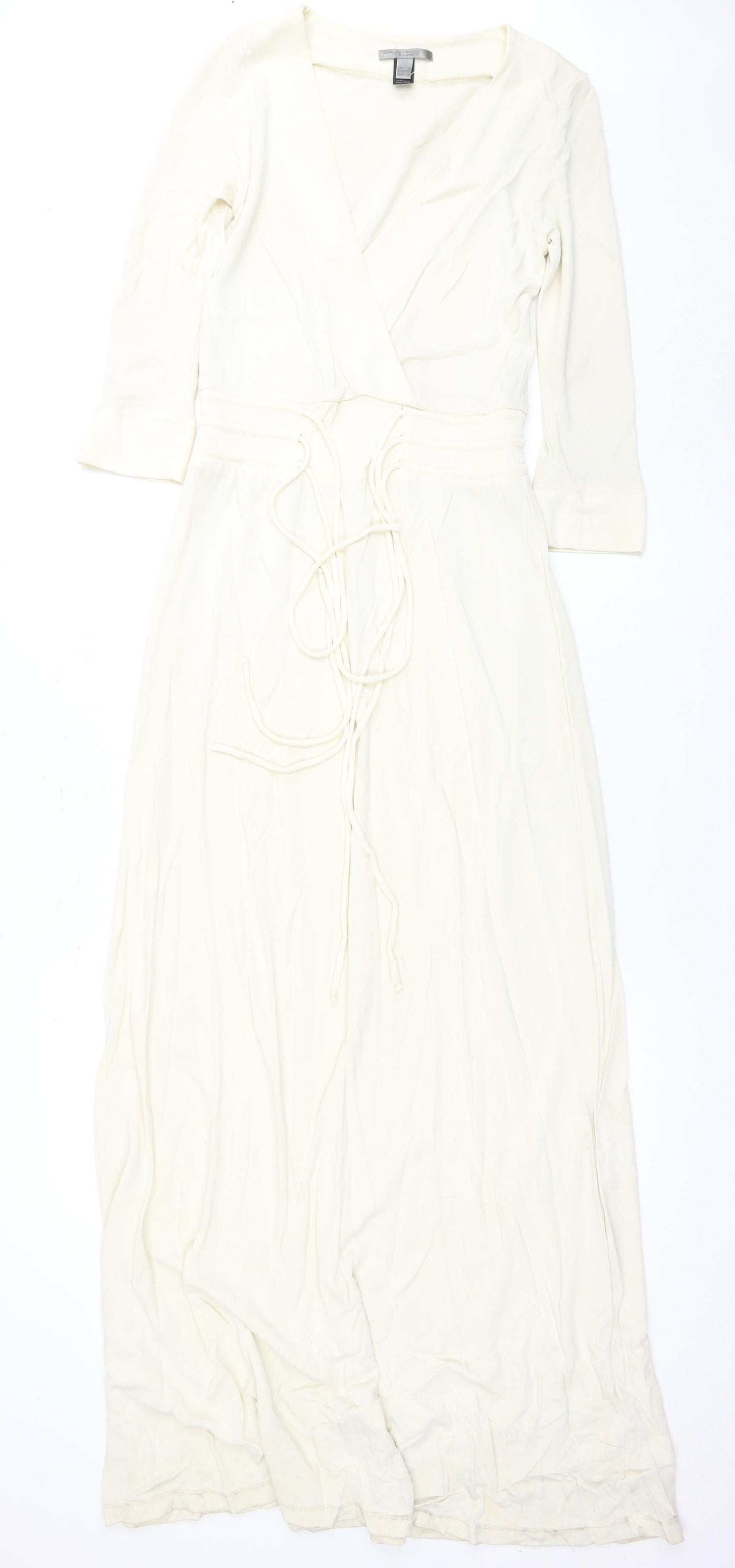 Penelope & Monica Cruz Ivory Wrap Dress, Women's Long
