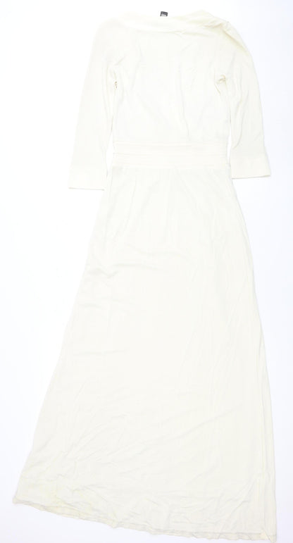 Penelope & Monica Cruz Ivory Wrap Dress, Women's Long