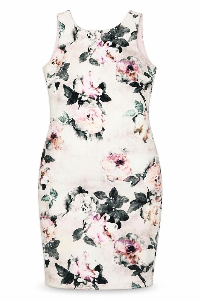 Next Women's Multicoloured Floral Sheath Dress - UK 12