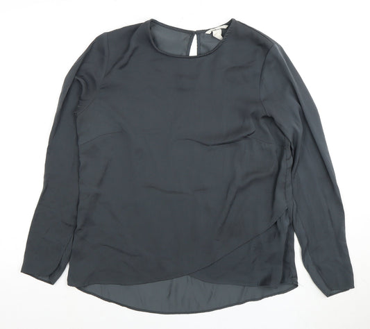 Womens UK Size 10 H&M Black  Blouse