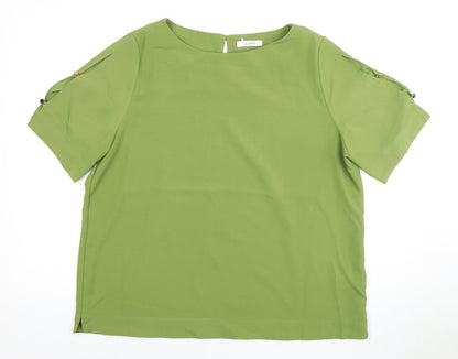 Womens UK Size 16 Marks and Spencer Green Basic Blouse
