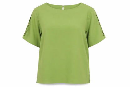 Womens UK Size 16 Marks and Spencer Green Basic Blouse