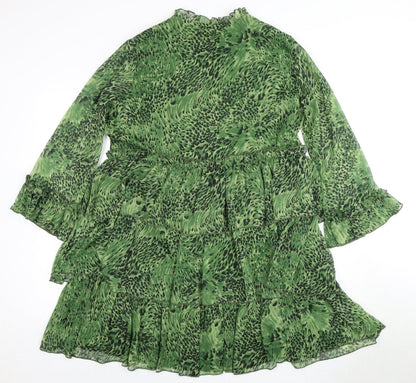 Y.A.S Women's Green Animal Print Dress XL