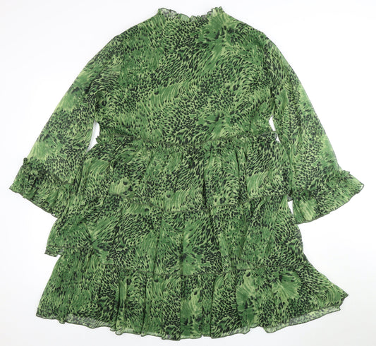 Y.A.S Women's Green Animal Print Dress XL