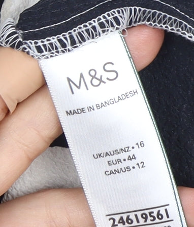 Womens UK Size 16 Marks and Spencer Black  Blouse