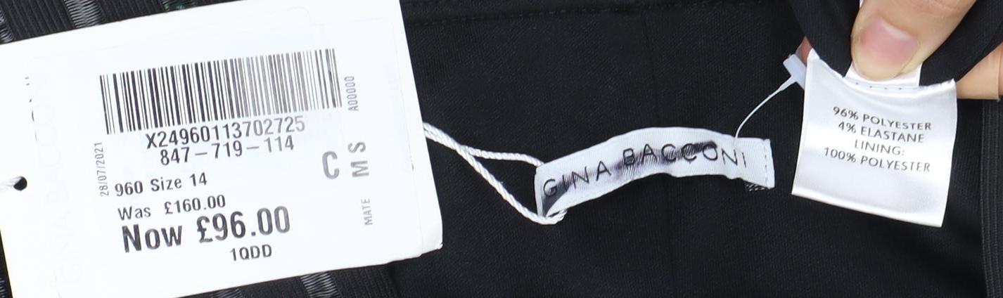 Gina Bacconi Women's Multicoloured Floral Bodycon Dress Size 14