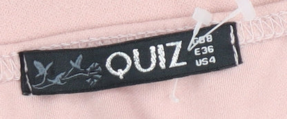 Quiz Women's Pink Sleeveless Jumpsuit Size 8, Belted