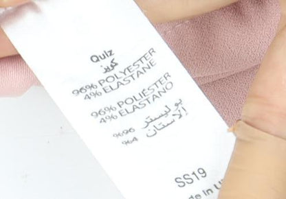 Quiz Women's Pink Sleeveless Jumpsuit Size 8, Belted