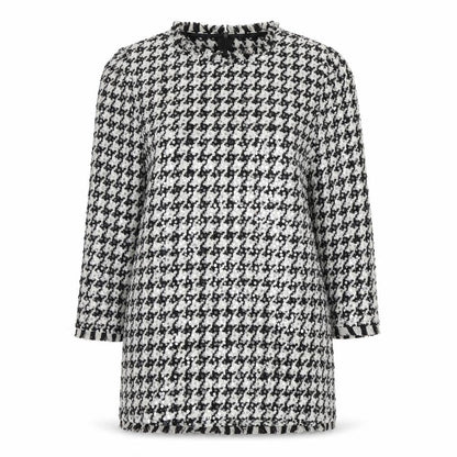 Zara Women’s Black & White Sequin Shift Dress Size 12