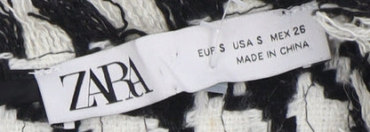 Zara Women’s Black & White Sequin Shift Dress Size 12