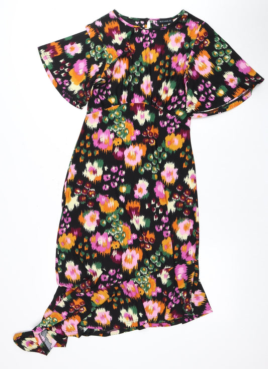 Blue Vanilla Women's Multi Floral A-Line Dress Size 8