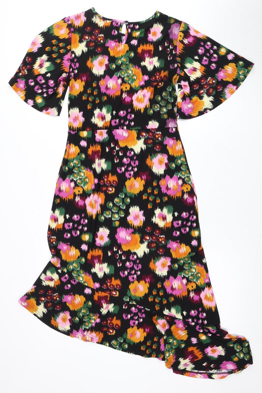 Blue Vanilla Women's Multi Floral A-Line Dress Size 8