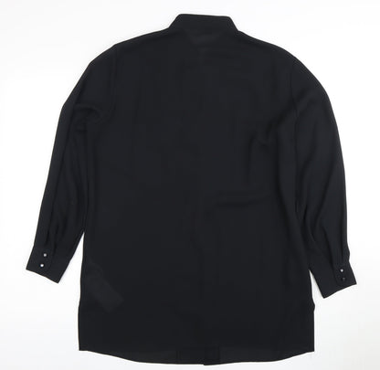 Womens UK Size 14 Marks and Spencer Black  Button-Up