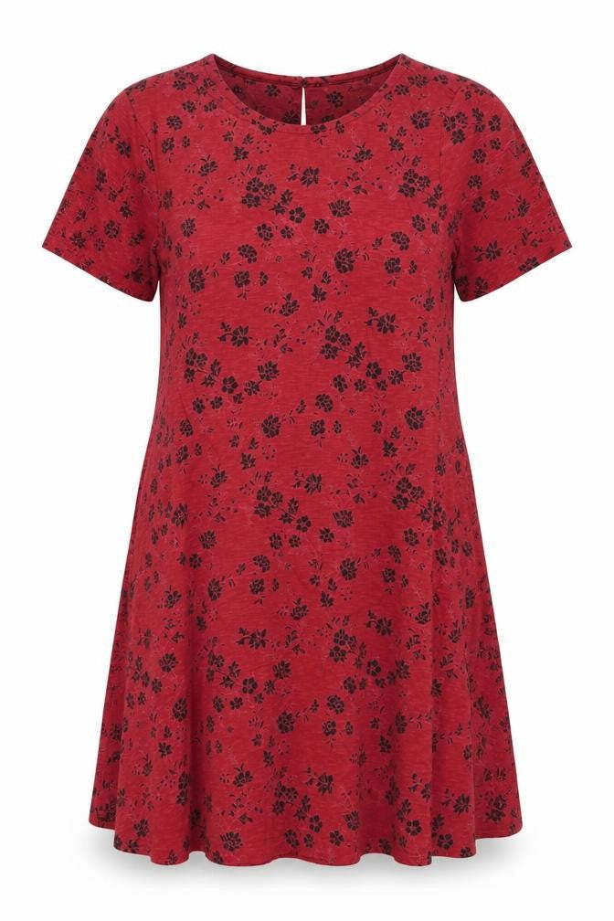 FatFace Women's Red Floral Dress Size 10
