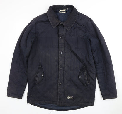 Mens UK Size S Sergio Tacchini Blue Quilted Coat