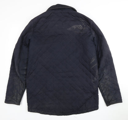 Mens UK Size S Sergio Tacchini Blue Quilted Coat