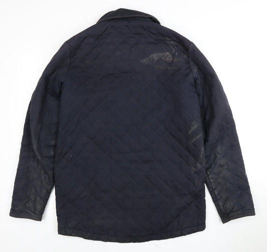 Mens UK Size S Sergio Tacchini Blue Quilted Coat