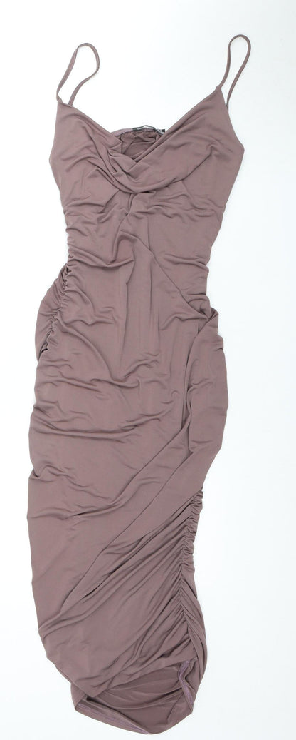 Boohoo Women's Purple Bodycon Dress Size 6